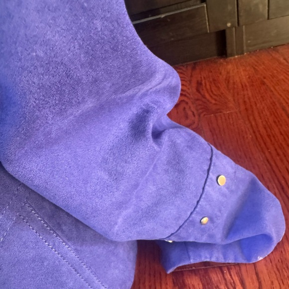 Womens cobalt blue microsuede blazer - Picture 7 of 7